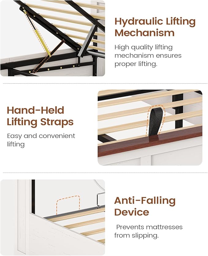 AOGLLATI Farmhouse Twin Bed Frame - Image 8