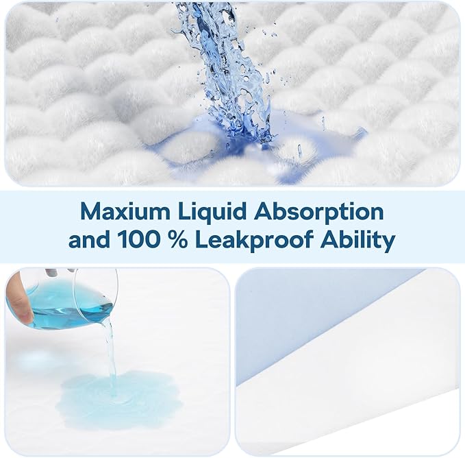 4 Pack 36" x 38" Large Absorbency Incontinence Bed Pads - Image 4