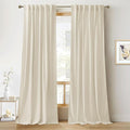 RYB Home Beige Velvet Curtains 96 inches Length by RYBHOME