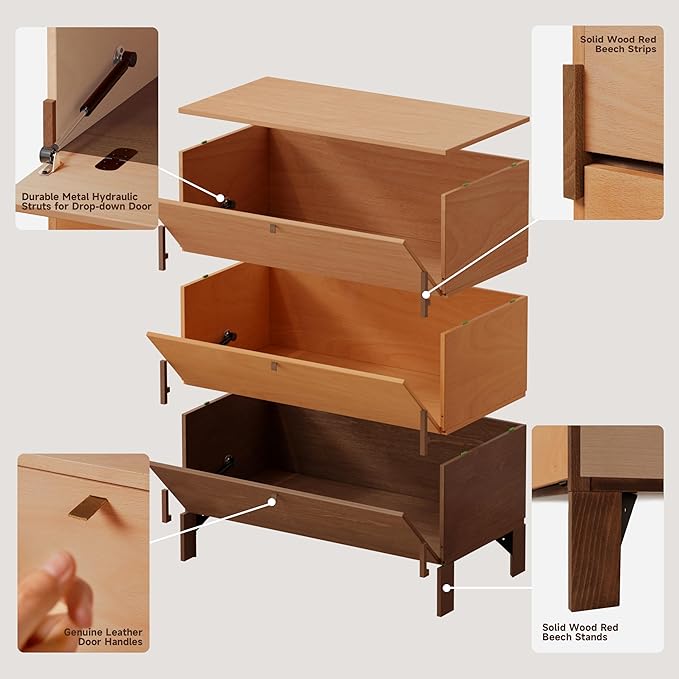 Stackable 3 Drawers Dresser, Customizable Chest of Drawers - Image 7