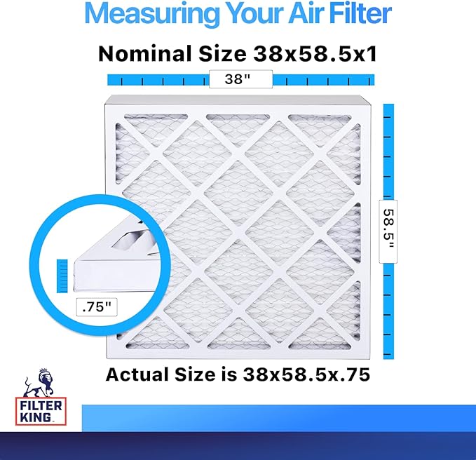 Filter King 38x58.5x1 Air Filter | 4-PACK | MERV 8 HVAC Pleated A/C Furnace - Image 2