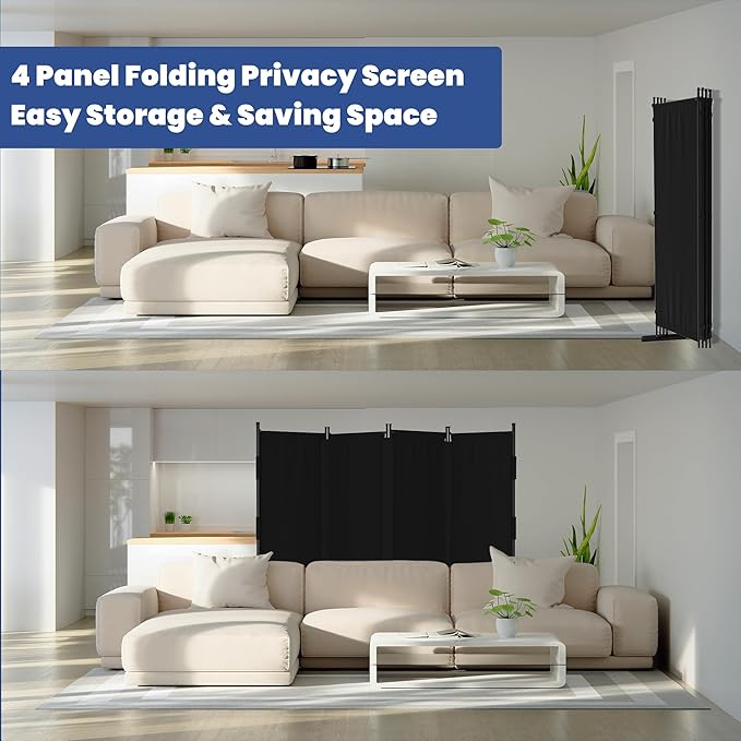 Room Divider, Upgraded Privacy Screen Highly Secretive, 4 Panel Portable Room - Image 6