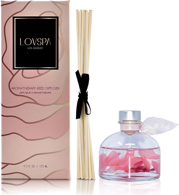 LOVSPA Reed Diffuser Set, Moroccan Rose Scented Oil Diffuser - Image 2