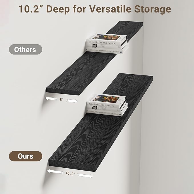 Vivelove 48 Inches Floating Shelves Wall Mounted, Living Room, Home Decor - Image 5