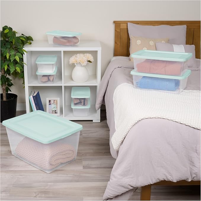 Sterilite 8 Pack Storage Boxes, Lightweight Home Organizers - Image 4