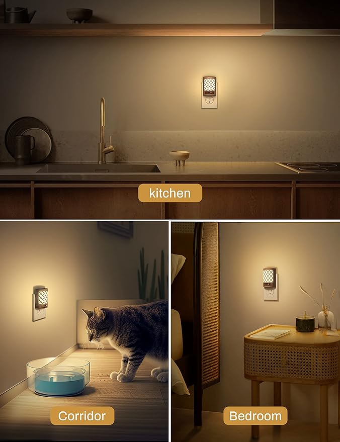 DORESshop Vintage LED Night Light Plug in, Dusk to Dawn Sensor, Dimmable Night - Image 5