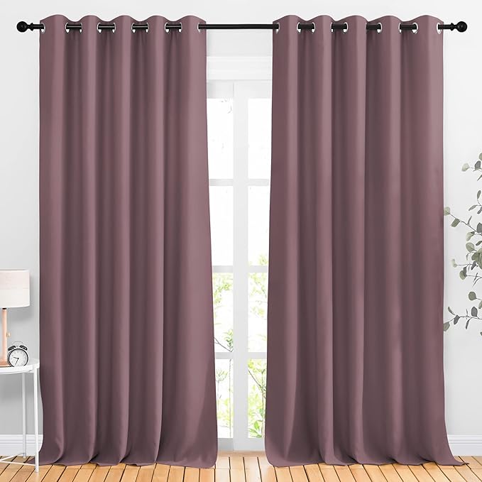 NICETOWN Room Darkening Curtains Extra Long 110 Inches, Grommet Thermal by NICETOWN