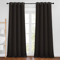 NICETOWN Toffee Brown Blackout Bedroom Curtains 96 inches Long, Grommet Thermal by NICETOWN