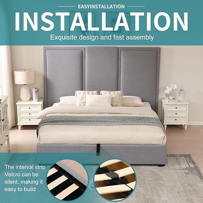 YUHUASHI King Size Bed Frame - Image 7