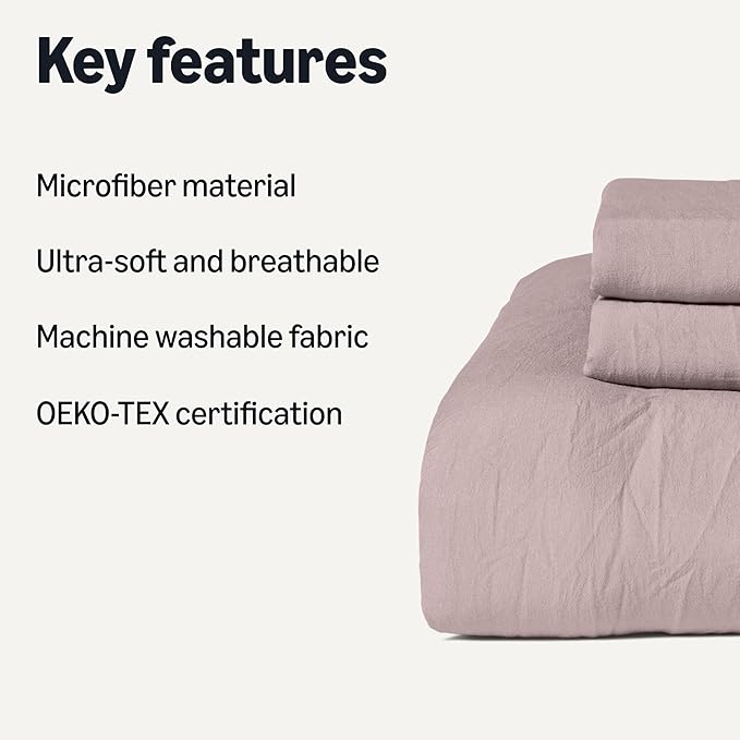 Amazon Basics Brushed Microfiber Comforter Set, Extra Soft - Image 2