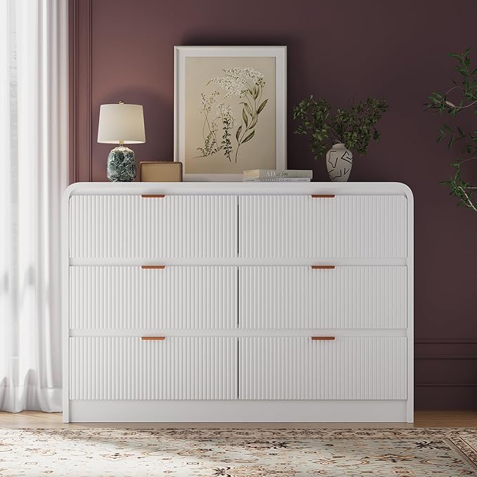 FURSUN Fluted 6 Drawers Dresser by FURSUN