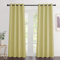 NICETOWN Paler Yellow Room Darkening Curtains 84 inch Length 2 Panels, Grommet by NICETOWN