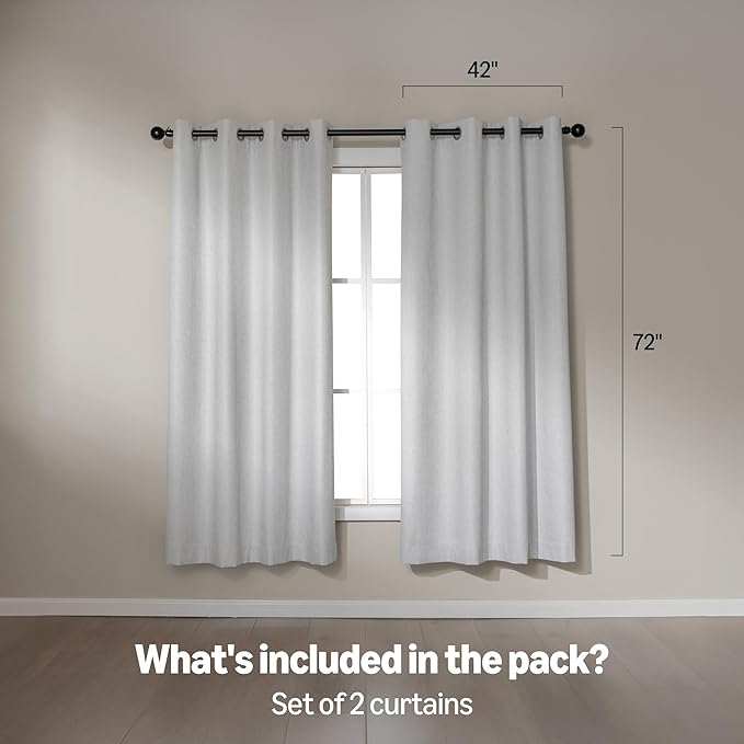 Amazon Basics Faux Linen Blackout Curtains - Image 5