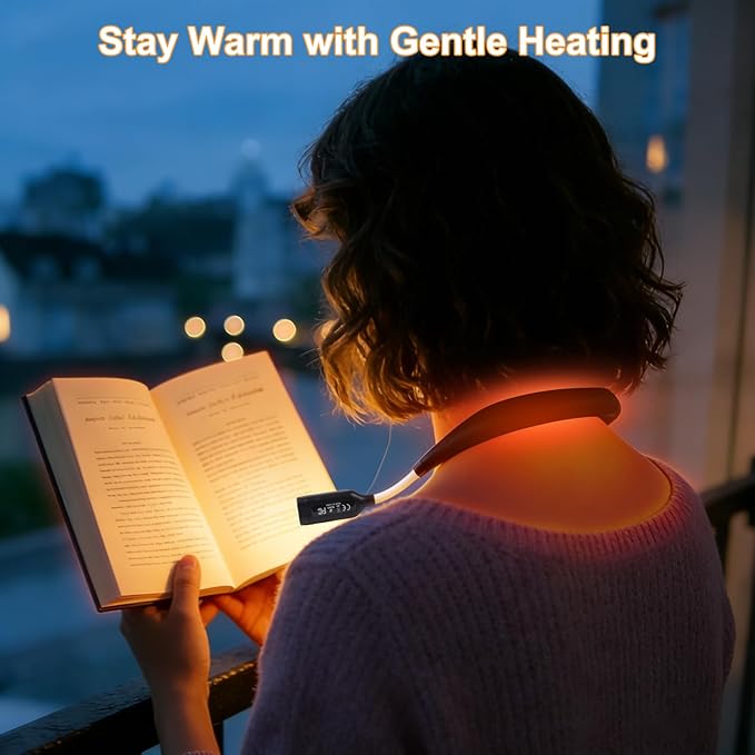 Neck Light with Neck Heating, 2000mAh Rechargeable Battery, Hands-Free Reading - Image 2