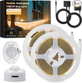 HOUHUI Under Bed Lights Motion Sensor COB LED Strip, 2 x 6.56Ft Warm White by HOUHUI