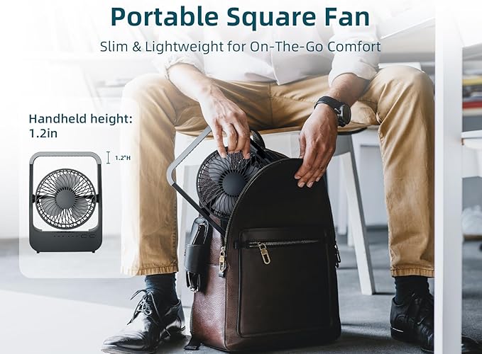 Svinkal Battery Powered Fan, 10000mah Portable Desk Fan - Image 6