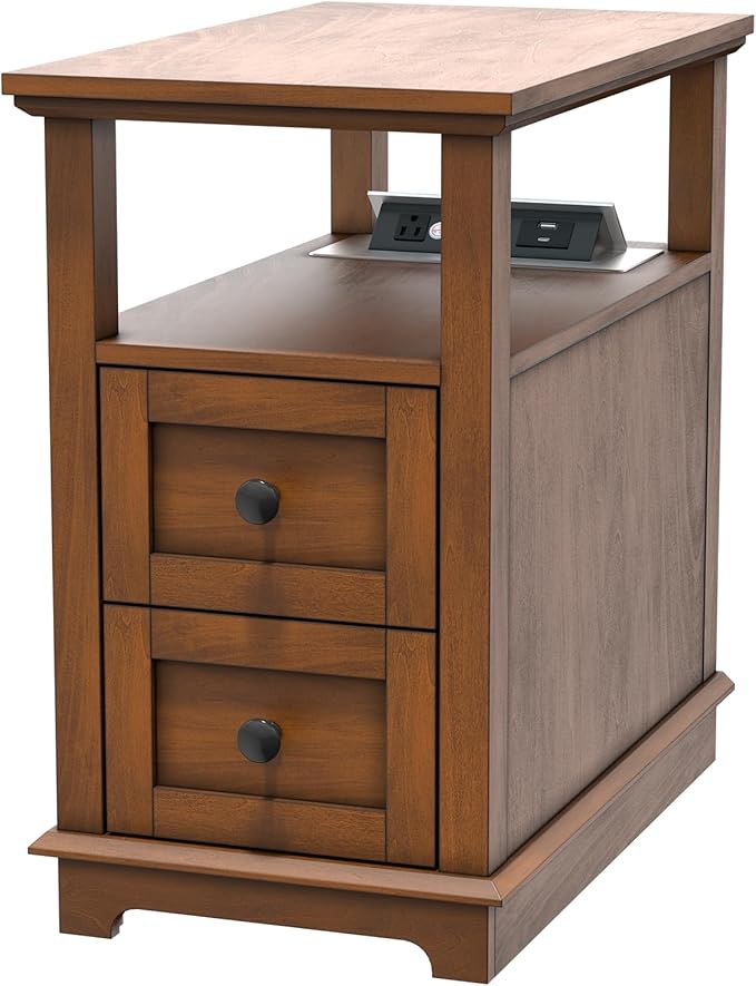 HIFYOBRO 2 Drawers End Table by HIFYOBROUS