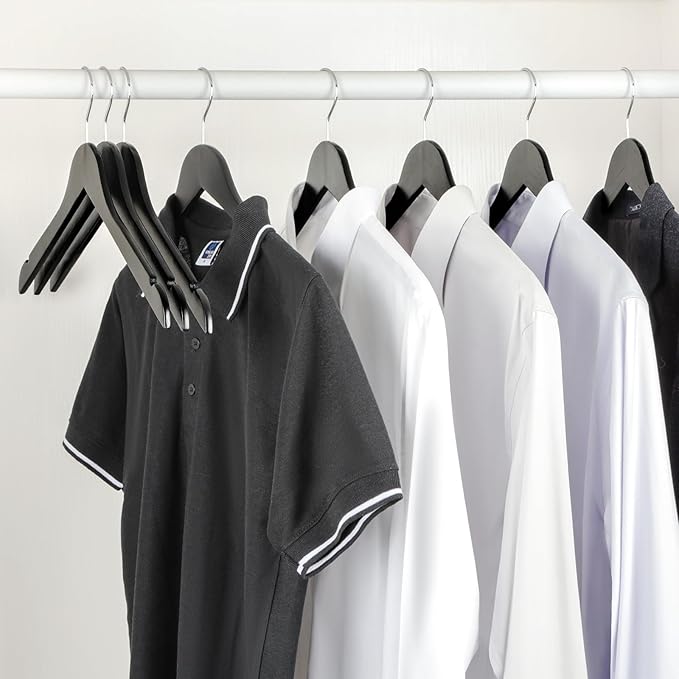 TOPIA HANGER Wooden Hangers 30 Pack, 0.28-inch Slim & Durable Clothes Hangers - Image 6