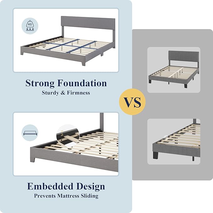 Allewie King Size Platform Bed Frame - Image 6