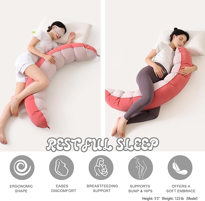 Peallow – Long Round Body Pillow - Image 5