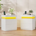 ADORNEVE White Nightstand Set of 2, Night Stand by ADORNEVE