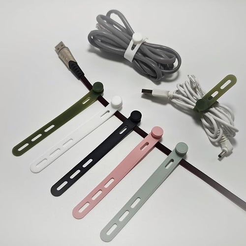 25 PCS Silicone Cable Ties Cord Organizer - Image 2