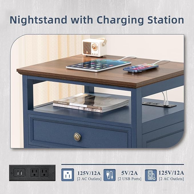 Farmhouse Nightstand Set of 2 - Image 6