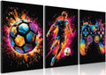 Canvas Wall Art Poster Decor, Paintings Art Game Controller Color Splash Ink by BGFCEWallArt