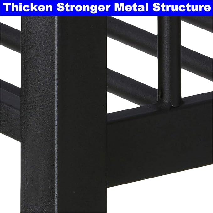 Upgraded Version Thicken Metal Heavy-Duty Twin XL Over Queen Bunk Bed, Modern - Image 6