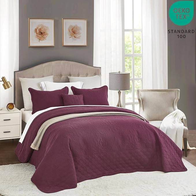 CHIXIN Bedspread Coverlet Quilt Set Full Size - Image 2