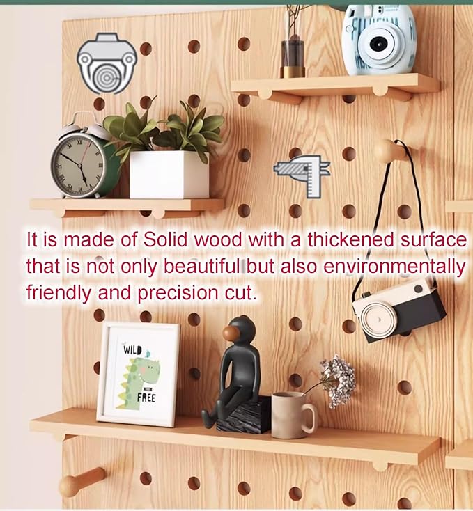 Wooden Wall Organizer Kit – Versatile Display Panel - Image 4