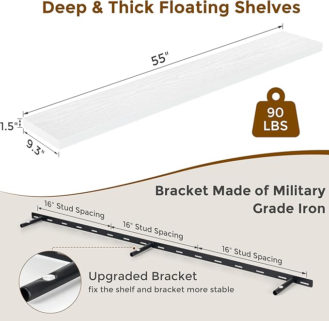 Fun Memories 55 Inch Floating Shelves - Image 3