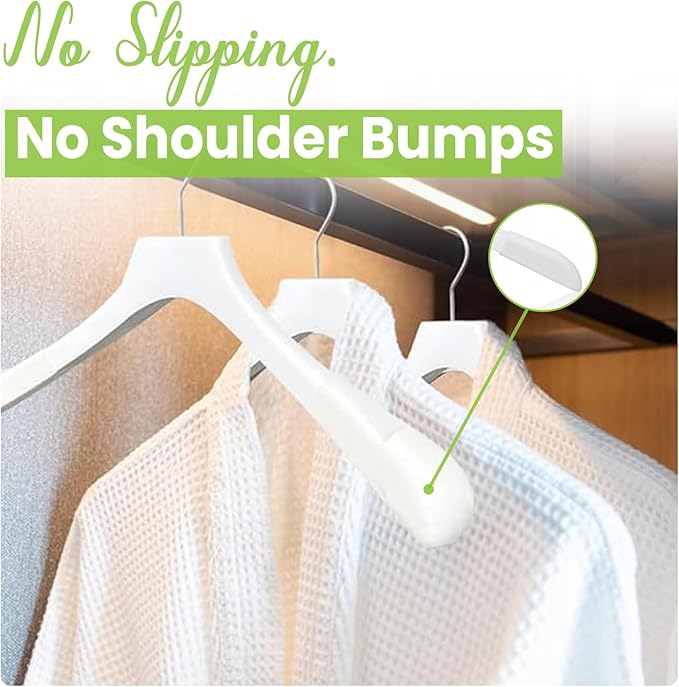 Premium Luxe Wooden Hangers for Women, Wide Shoulder Design for Dresses - Image 3