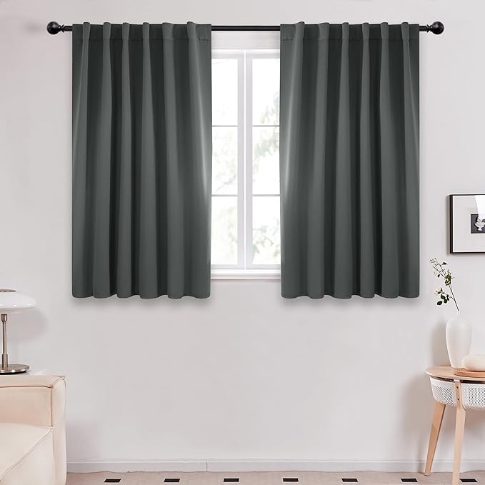 Deconovo Blackout Curtains, Thermal Insulated, W52 x L54 2 Panels, Back Tab by Deconovo