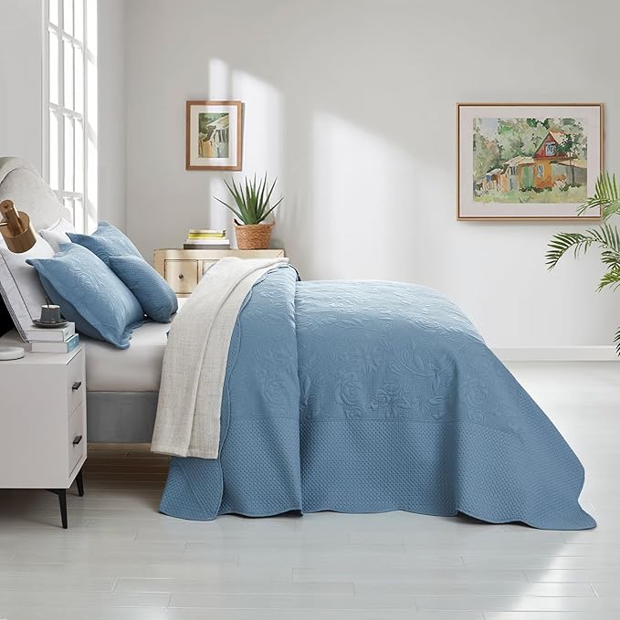 CHIXIN Oversized Bedspread Coverlet Set King Size - Image 3