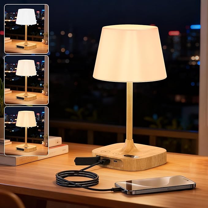 Outdoor Table Lamp - 8000mAh Cordless Rechargeable Battery by IMAGOA