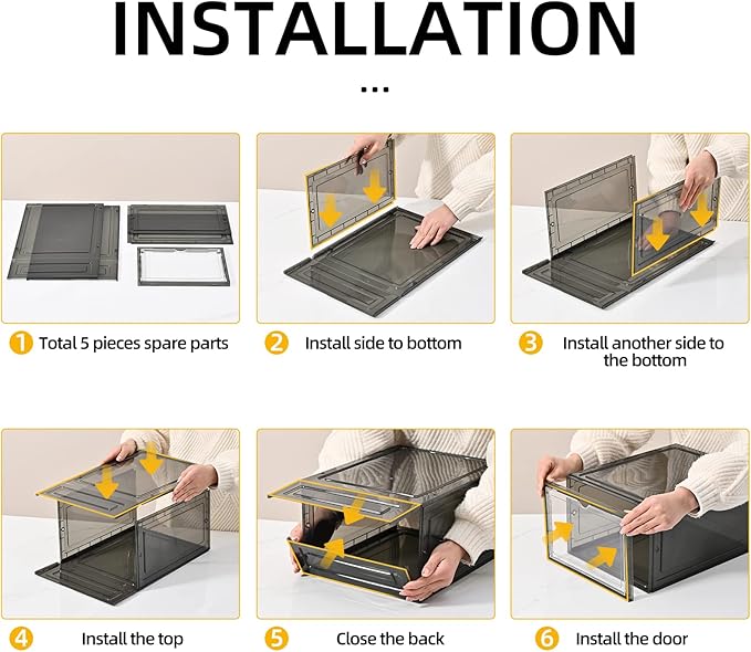 KEFA 8 Pack XXL Large Shoe Storage Box Fit - Image 6