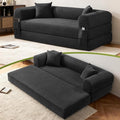 Convertible Sofa Bed, Corduroy Pull Out Couch Boneless Couches by GJQFurniture
