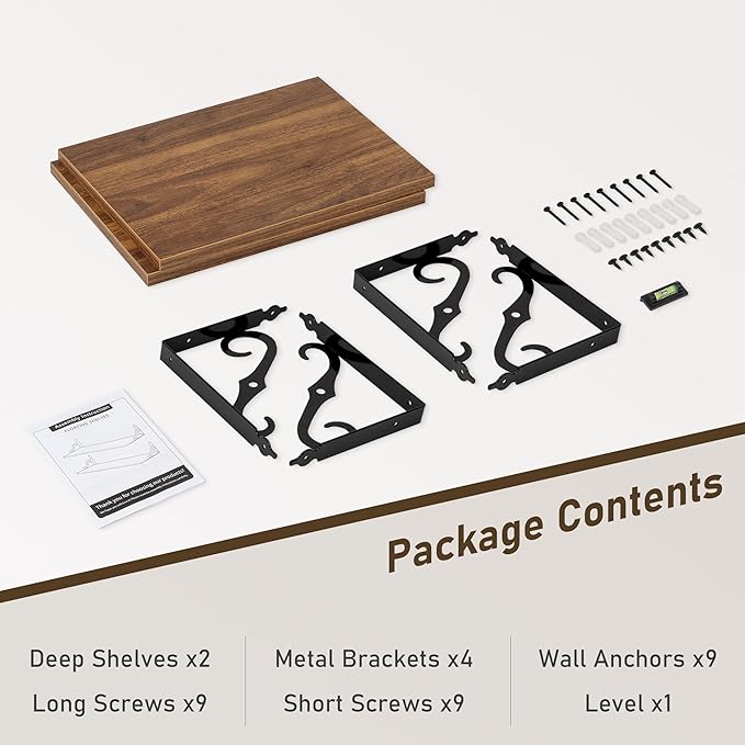 Dreamland Deep Floating Shelves, Wide Display Shelf Wall Mounted - Image 7