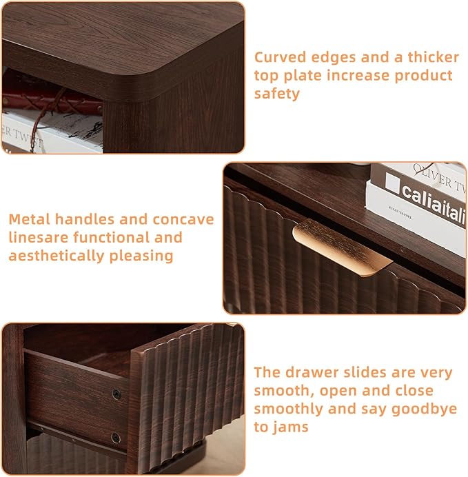 LEYAOYAO Fluted Nightstand - Image 6