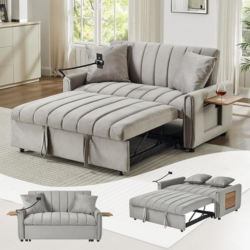 3 in 1 Convertible Sleeper Sofa Bed, Pull Out Couch Bed by Unknown