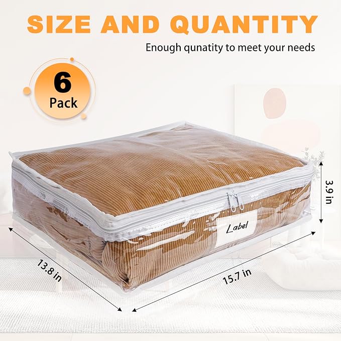 Clear Zippered Storage Bags Plastic Sweater Storage Bags - Image 5