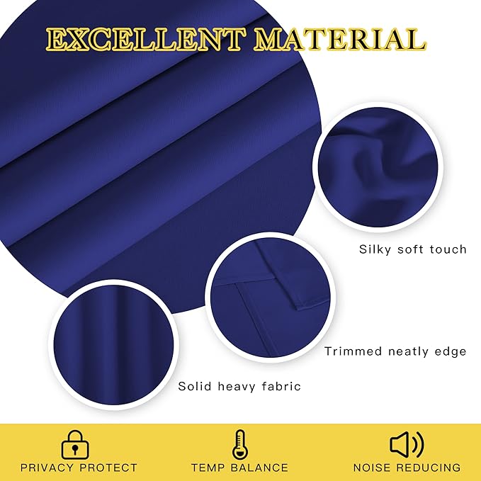 NICETOWN Bedroom Blackout Curtains Panels - Image 2