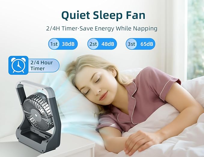 Svinkal Battery Powered Fan, 10000mah Portable Desk Fan - Image 4
