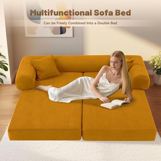Convertible Futon Sofa Bed, Queen Sleeper Sofa Bed, Compressed Couch in a Box - Image 5