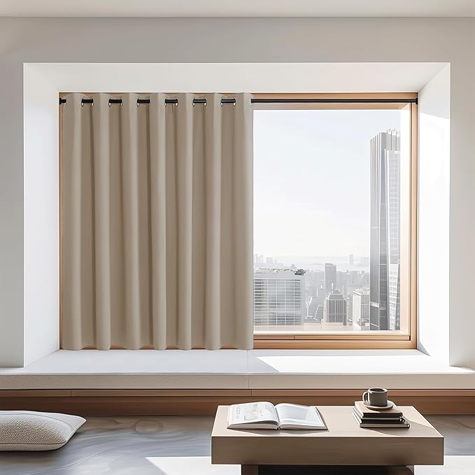 NICETOWN Blackout Curtains 72 inches Long, Grommet Privacy Window Treatment by NICETOWN