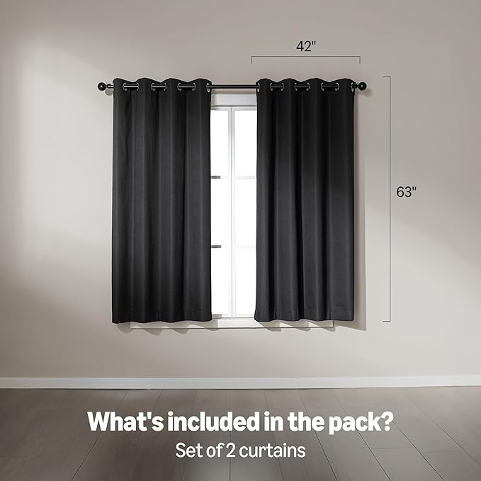 Amazon Basics Faux Linen Blackout Curtains - Image 5