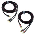Arklove 7ft Shielded RCA Splitter Subwoofer Stereo Audio Video Cable 1 Male to by Arklove