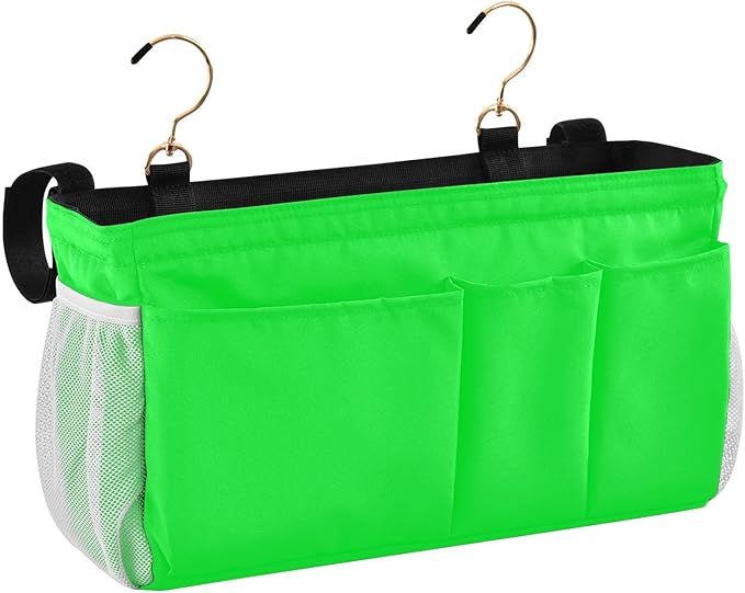 KOPIRIT Neon Cyan Bedside Caddy Storage Bag Bedside Organizer by KOPIRIT