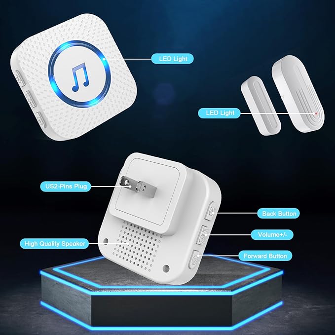 Sanjie Door Chime, Wireless Door Chimes When Door Opens Entry Alarm - Image 8